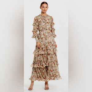 Needle and Thread Floral-Ruffle Dress